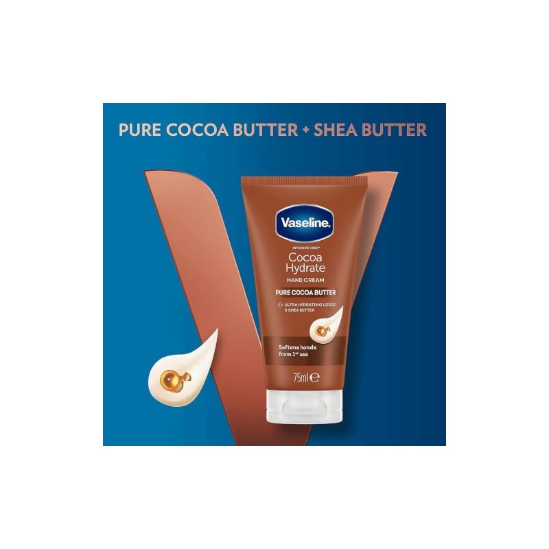 Vaseline Cocoa Radiant Bundle Lotion 600ml Hand 75ml Lip 4g