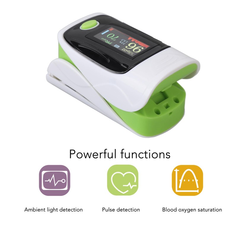 Fingertip Pulse Oximeter Adjustable Automatic Portable OLED Blood Oxygen Saturation