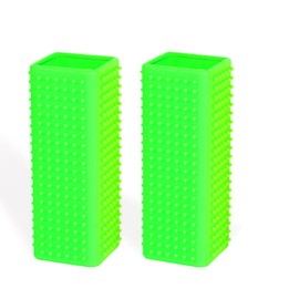 2pcs Pet Dog Cat Hair Remover, Pet Hair Removal Tool, Hollow Cleaner Brush for car，Interior, Furniture, Sofa (green and green)