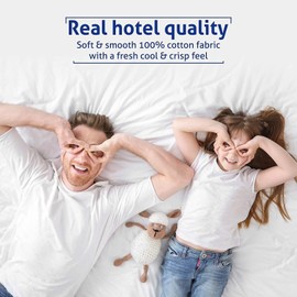 Hachette Pillow Cases 4 Pack Egyptian Cotton 200 Thread Count (White)