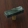 Woogim 4PCS Green 2" Square Single Hole Furniture Hardware Cabinet