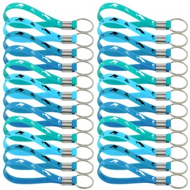 OriniPlay 24 Pieces Dolphin Rubber Keychains Party Favors - Sea Animal Blue Themed Birthday Party Supplies Decorations Gift Prize Goodie Bag Favors Ocean Silicone Keyrings