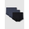 JAJU [JAJU] Women's Modal Hygienic Shorty Panty 3-Pack_Black