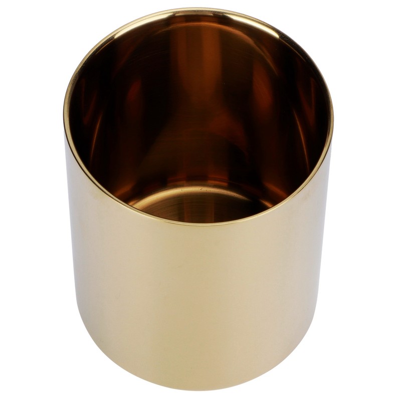 Stainless Steel Pencil Cup Holder Desk Organizer Flower Vases Pen