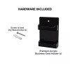 Marketing Holders Wall Business Card Holder 2 Pocket Black Acrylic