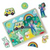Melissa & Doug Ms. Rachel Wooden Song Peg Puzzle, Light