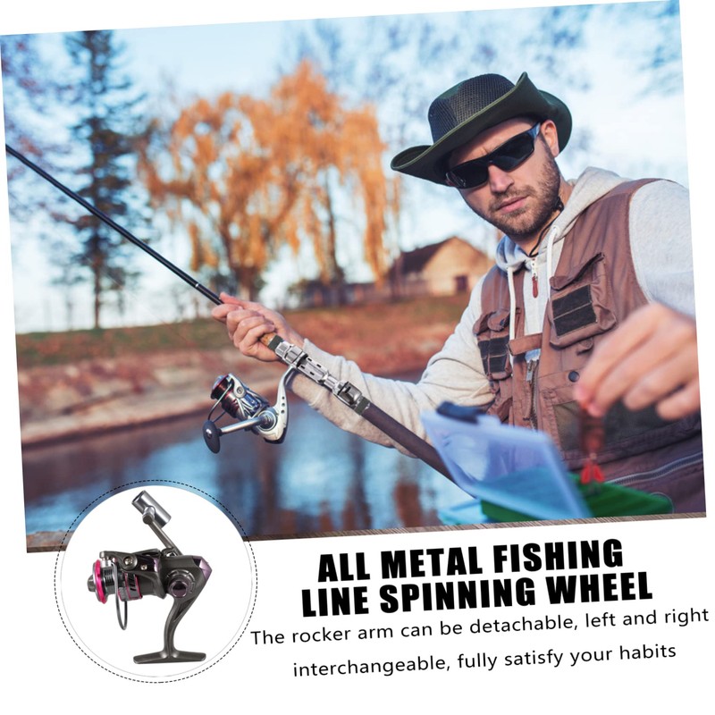 Sosoport 2pcs Portable Fishing Reel Wire Cup Left Right Interchangeable