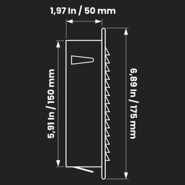 Repa Market Aluminium Round Air Vent Covers for Walls 6" Inch / 150 mm - Extractor Fan Vent Cover - Louvered External Vent Cover with Rubber Seal and Mesh Screen - Metal Internal Ventilation Grill