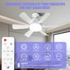 Modern 6-Blade White Socket Ceiling Fan with LED Light, 3-Speed