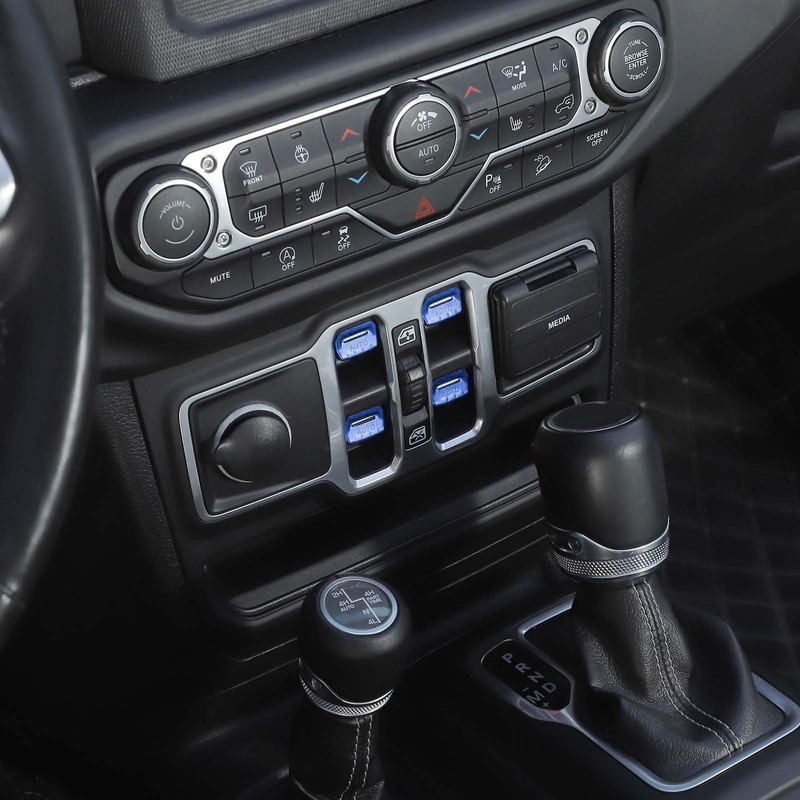 RT-TCZ Center Console Window Button Switch Trim Cover Decoration Interior