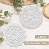 Deckchen Häkeln, Spitzendeckchen Klein, 15cm Platzdeckchen Rund, Handgefertigte Spitze Untersetzer,