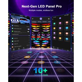 XAXVSTS 2 x LED Eyes, 47.5 x 12 cm, LED Scoreboard with Bluetooth App, LED Light Sign, USB 5 V, Devil Eyes LED Script Advertising and Party Decoration
