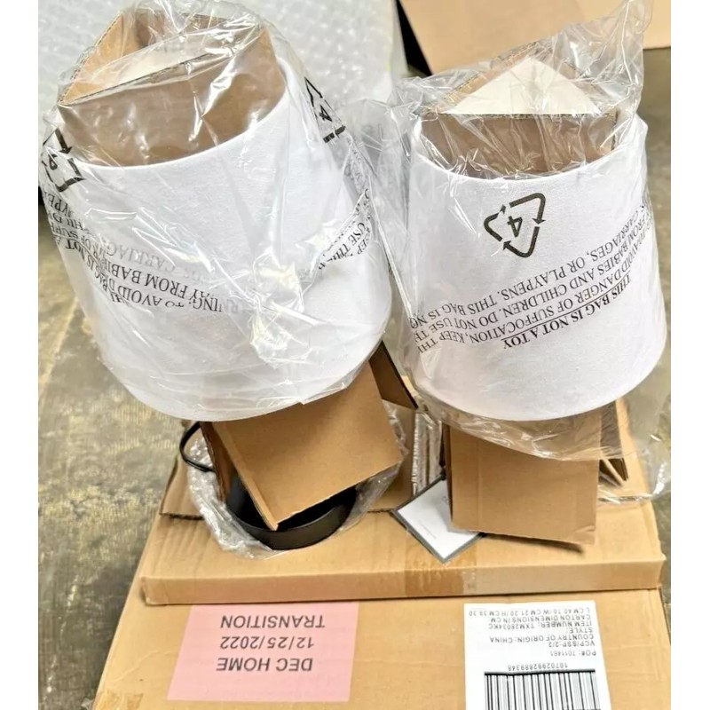 Threshold Set of 2 x Stick Mini Table Lamp Black