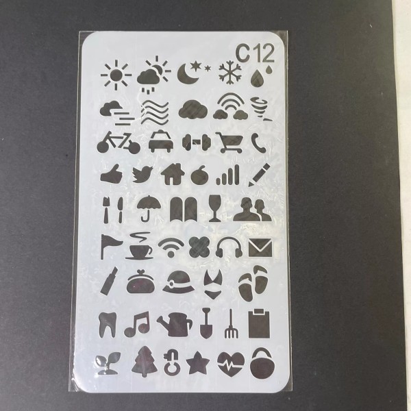 Unbranded Reusable Art Planner Stencil Weather Activities Gardening mq Mixed