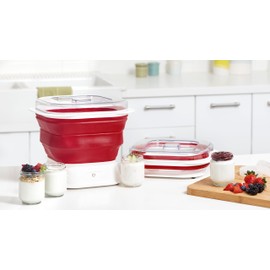 Cuisipro 74735505 Collapsible Yogurt Maker, Large, Red/White