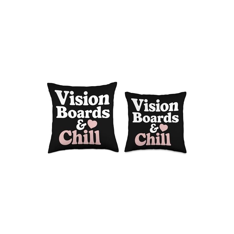 Manifestation Vision Board Goal Setting Dream Big Visualize Throw Pillow