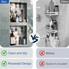 Neohomee 2-Tier XPS Shower Niche,Interior 12"X28" Bathroom Wall Niche Waterproof