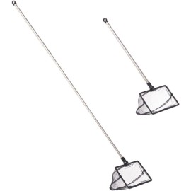BBDDKEG Extendable 4 Inch Fish Tank Net With Soft Nylon Mesh And Stainless Steel Handle