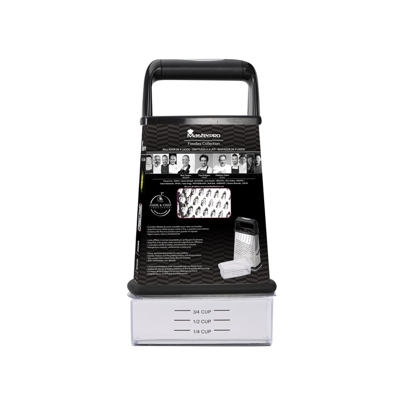 Bergner Q3553 Reibe, 4 Seiten, 15 x 13,5 x 22,5