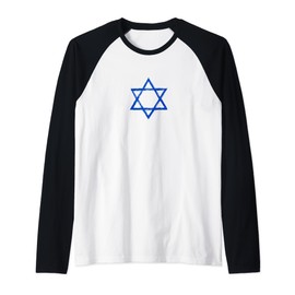 Israel flag, star of David, Judaism, support, solidarity Raglan Baseball Tee