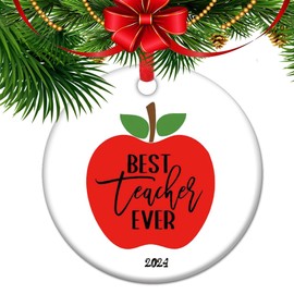 Best Teacher Ever, Teacher Ornament Gift, Teacher Gift, Gift for Teacher, Teacher Back to School, Retirement Teacher Gift