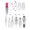 XIEHAIGE 4 Pcs Humanoid Clothing Measuring French Curve Pattern Grading