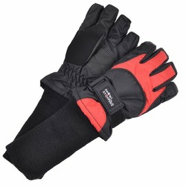 SNOWSTOPPERS SKI / SNOWBOARD YOUTH GLOVES Black/Red Trim Size Small Ages 6-10