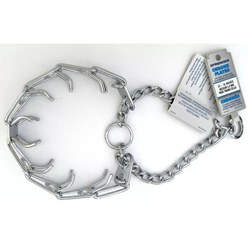 Herm Sprenger Prong Dog Training Collar Chrome Plated Steel 3mm