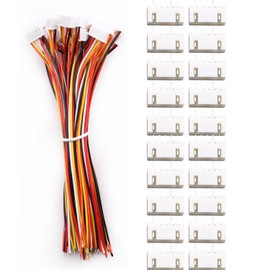 VISSQH 20 Pairs of JST Connectors with 150 mm 26AWG Cable JST 2.54 XH 5 Pin Male & Female Connector, Mini Micro JST Cable Socket & Female
