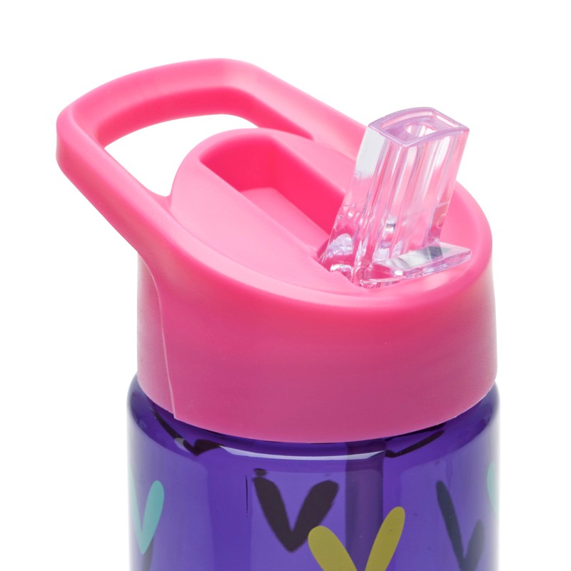 Smash Heart Water Bottle with Straw 700ml