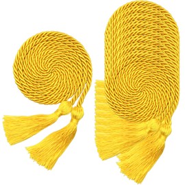 8 Pack Gold Graduation Honor Ropes Cords Bulk, Yarn Honor Cords with Tassel for High School Bachelor Gown College Graduation 2026