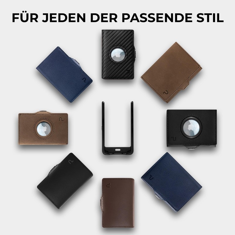 PURISTO KLIK Slim Wallet Add Ons Leather Cover, Brown vintage,