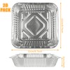YOUNTHYE 20PCS 9x9 Aluminum Foil Pans Thin Disposable Foil Pans