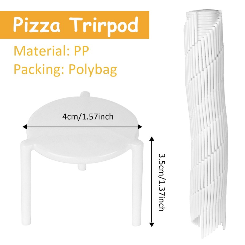 HTBMALL 100 Pack Pizza Saver Stand - White Plastic Tripod