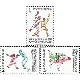 Prophila Collection Russland 245-247 (kompl.Ausg.) postfrisch ** MNH 1992 Olympische Sommerspiele 92 (Briefmarken für Sammler) Kampfsport (Boxen/Fechten/Ringen/Karate …)