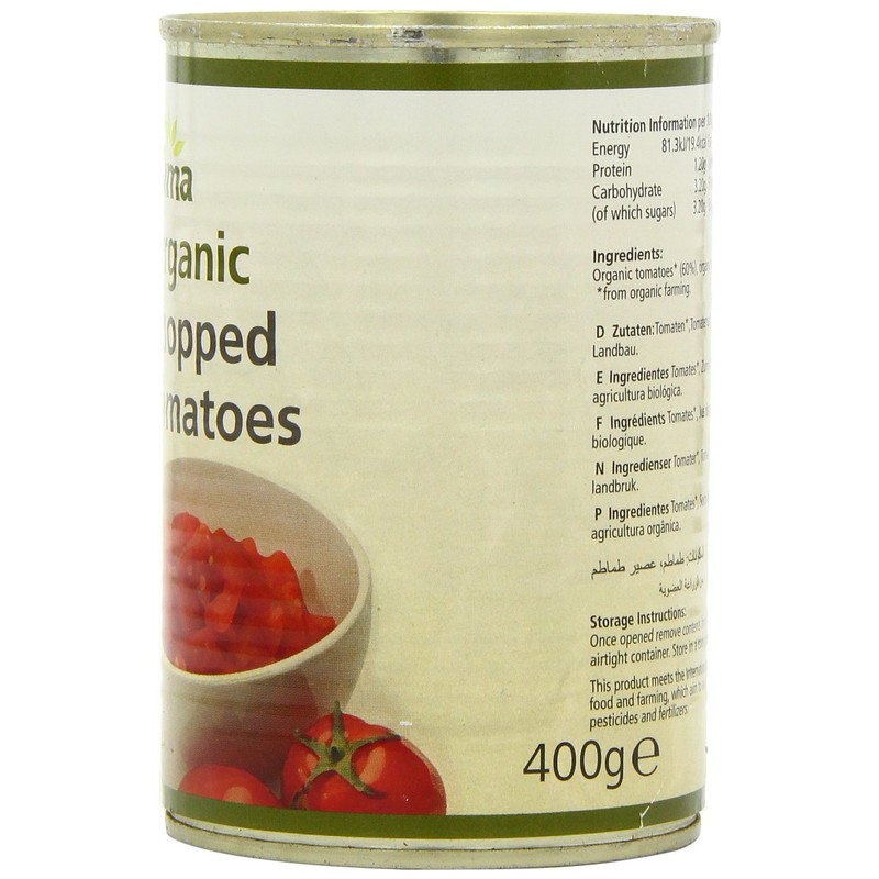 Suma Organic Chopped Tomatoes 400 g