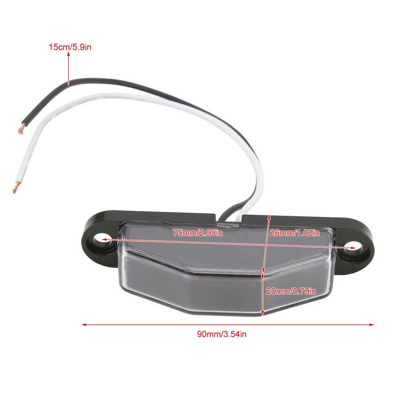 Super Bright 4-LED License Plate Light for Trailer RV Van
