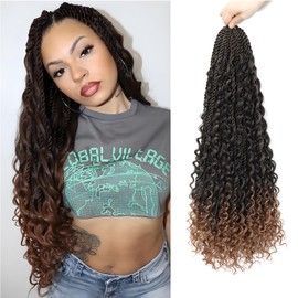 9 Packs Senegalese Twist Crochet Hair 24 Inch Pre-Looped Island Twist Boho Crochet Braids Hair Extensions with Curls Synthetic Crochet Hair Extensions for Black Women (TB/30, 24 Inch 9 Packs)