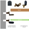 MYYZMY Bronze Shelf pins, 40pcs L-Shaped Clips 1/4 Inch Shelf