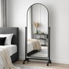 Arched Full Length Mirror with Wheels 65" x 24", Adjustable