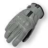 RIDEZ RLG2201-GR-M Motorcycle Genuine Leather Gloves, Smartphone Compatible, Men's Protector,