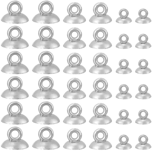 SUNNYCLUE 1 BOX 300PCS 6/8/10mm Plastic Pendant Bail Cap with