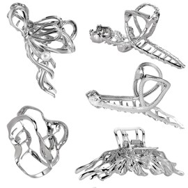 Large Hair Clips Silver Hair Clip Metal Hair Clips Ladies Large For Women And Girls Thick Hair Accessories