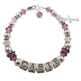 White Opal Crystal Cross Bracelet Jewelry for Girls