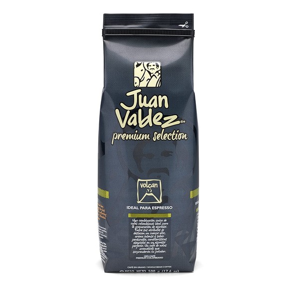 Juan Valdez Coffee Intense Volcan Espresso Dark Roast Whole Bean Colombian Coffee 17.6 oz
