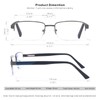 Missfive 2-Pack Men Premium Multifocus Reading Glasses Blue Light Blocking,