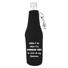 Coolie Junction Blacked Out Funny Beer Bottle Coolie w/Opener Black