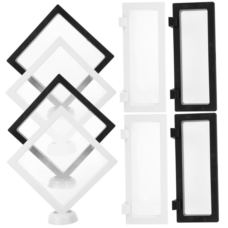 Levemolo 8pcs Floating Jewelry Display Frame Transparent Necklace Bracelet Showing