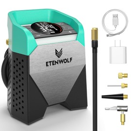 ETENWOLF Zephyr S5 Heavy-Duty Tire Inflator Portable Air Compressor, 160PSI &15600mAh Cordless Air Pump with LED Light for Car Tires, Bike, Motorcycle, Balls, Pickups (Dark Cyan)