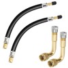 Two Flexible Stem Extenders 160mm and Two 90 Degree Brass